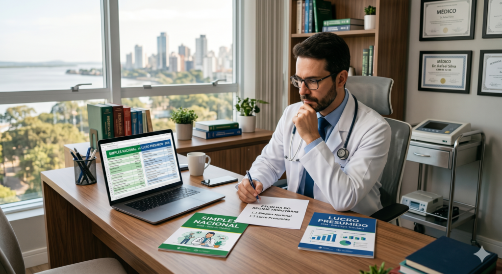 Simples Nacional ou Lucro Presumido para Médicos: Qual Compensa em 2026?
